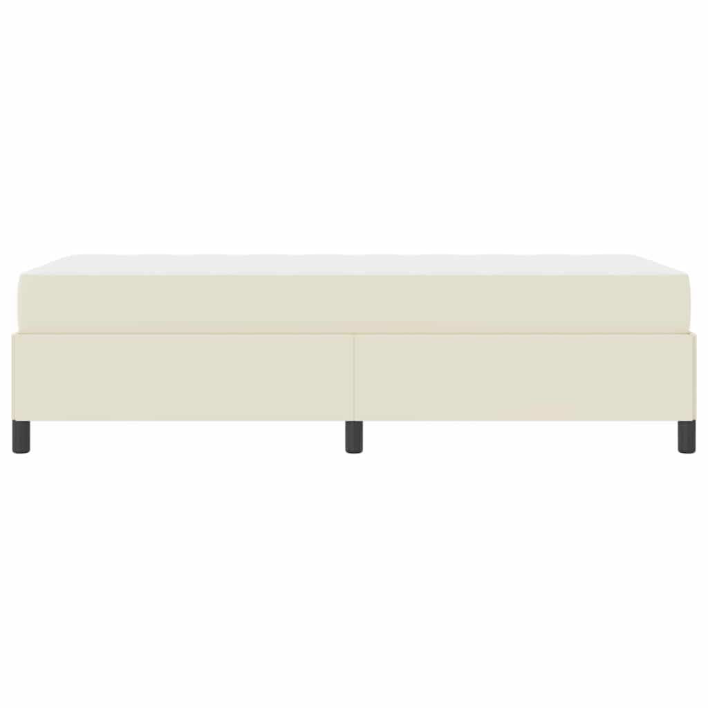Sengestel med madras Creme 90 x 190 cm Stof