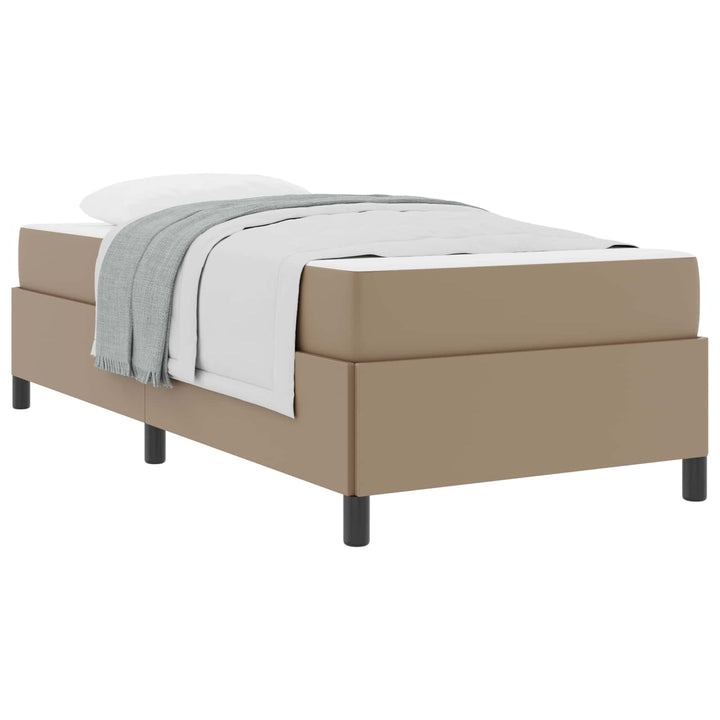 Sengestel med madras Cappuccino 90 x 190 cm Stof