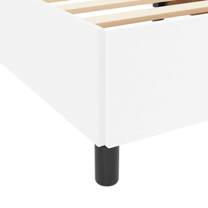 Sengestel med madras Hvid 90 x 200 cm Stof