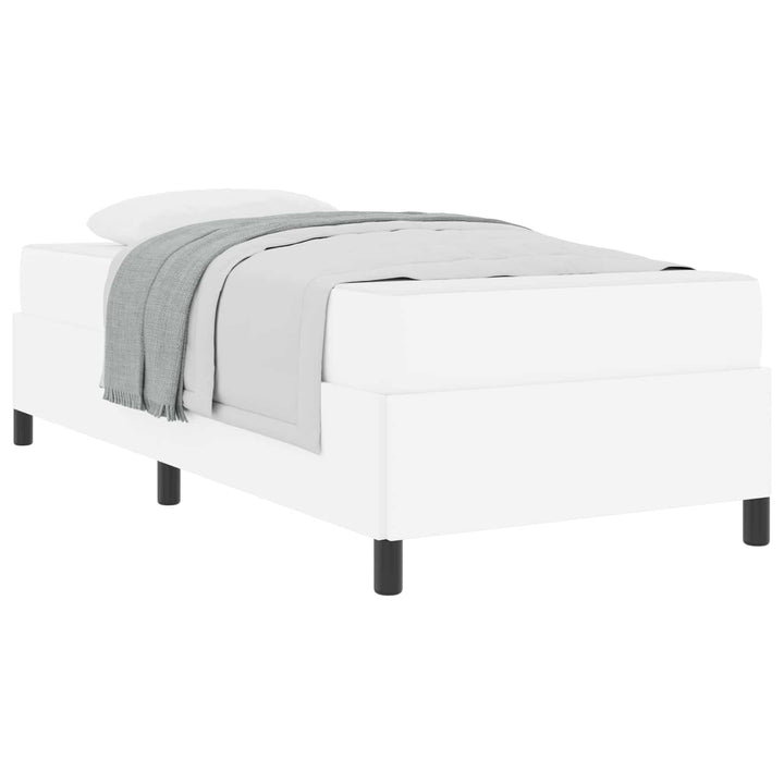 Sengestel med madras Hvid 90 x 200 cm Stof