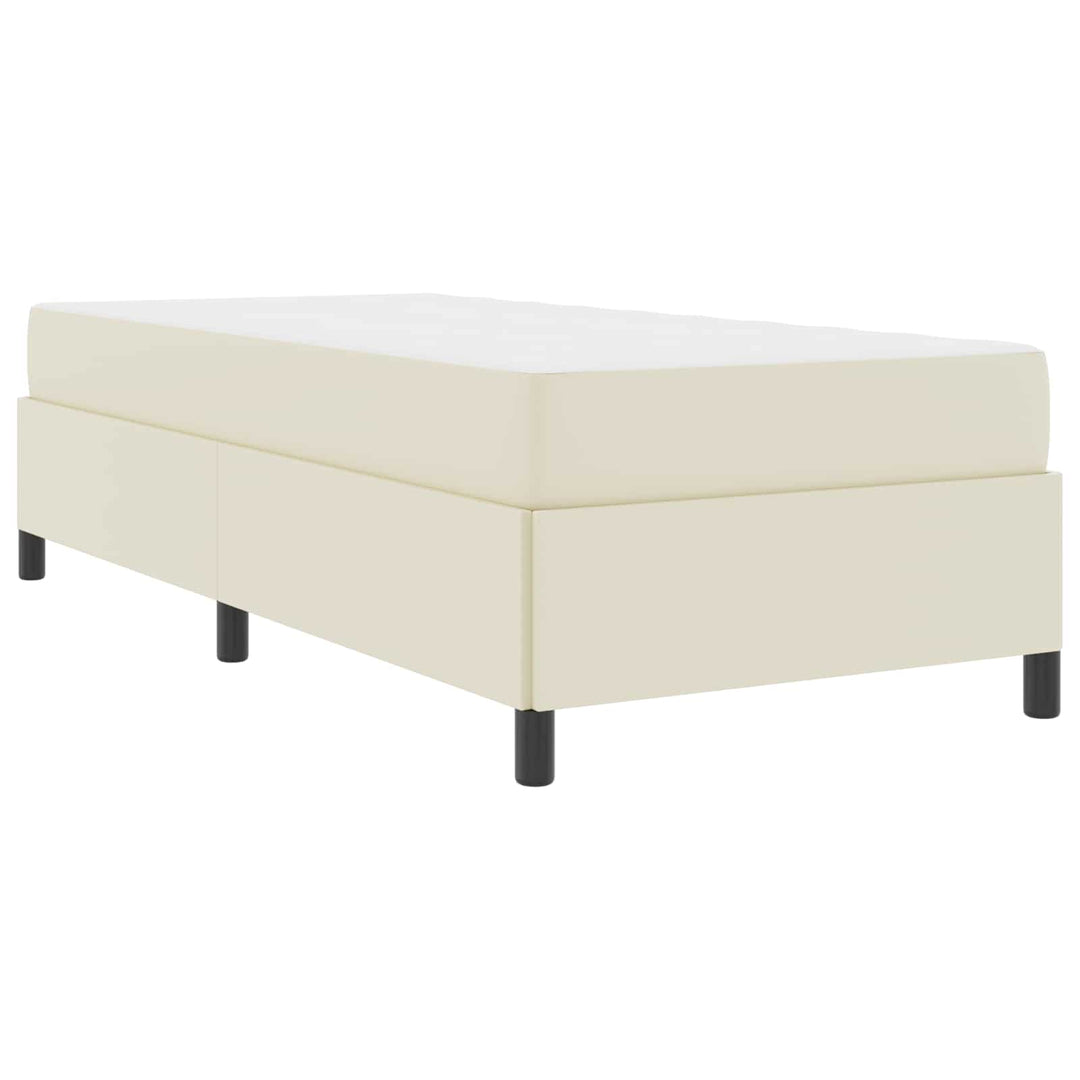 Sengestel med madras Creme 90 x 200 cm Stof