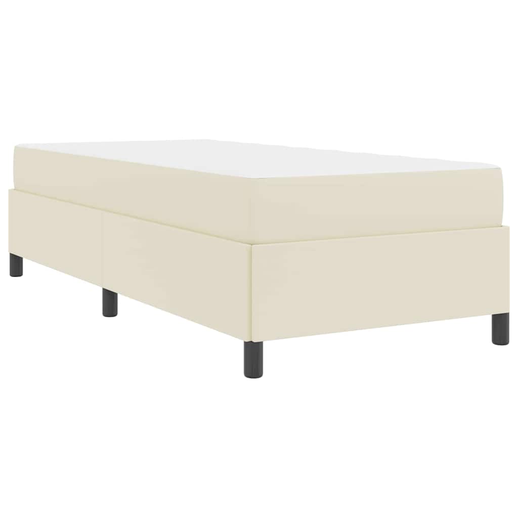 Sengestel med madras Creme 90 x 200 cm Stof