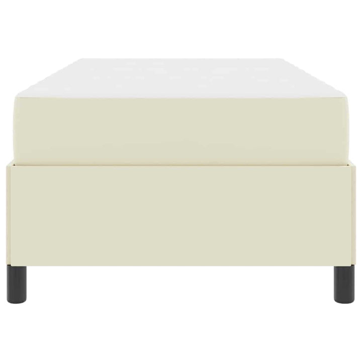 Sengestel med madras Creme 90 x 200 cm Stof