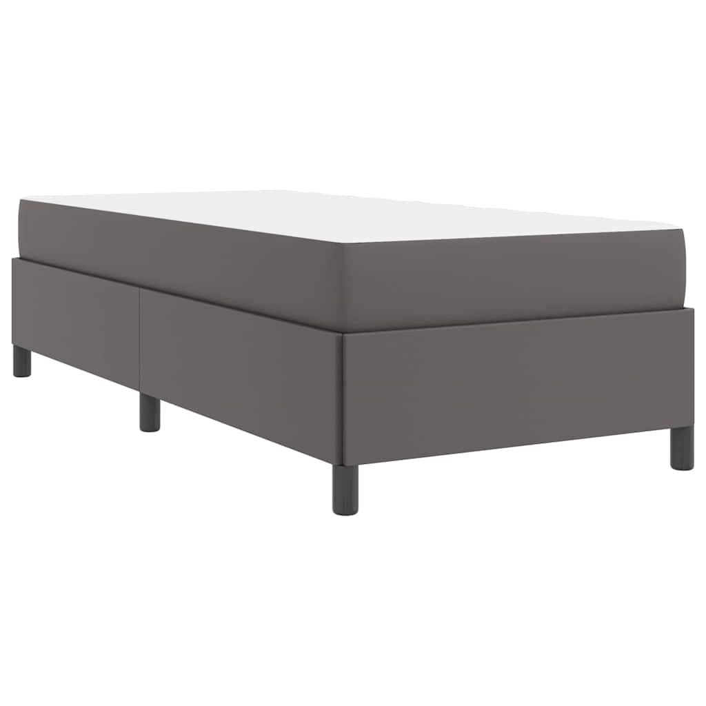 Sengestel med madras Grå 90 x 200 cm Stof