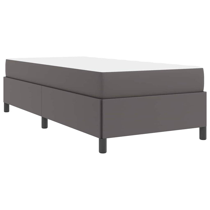 Sengestel med madras Grå 90 x 200 cm Stof