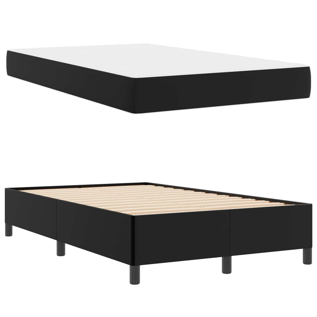Sengestel med madras Sort 120 x 190 cm Stof