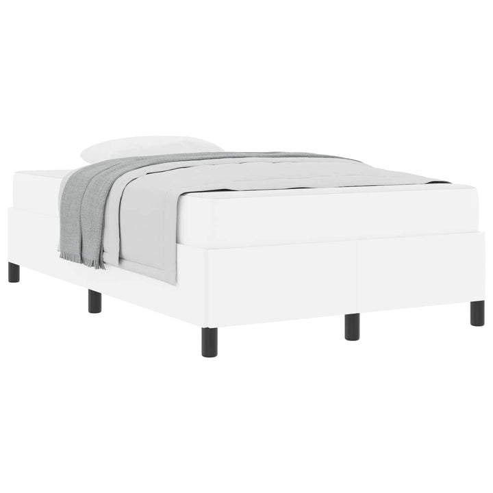 Sengestel med madras Hvid 120 x 200 cm Stof