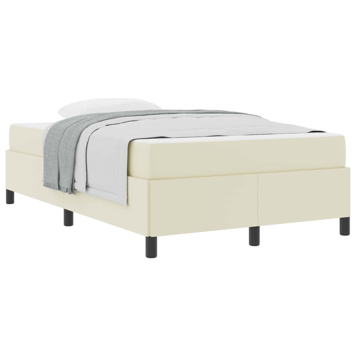 Sengestel med madras Creme 120 x 200 cm Stof
