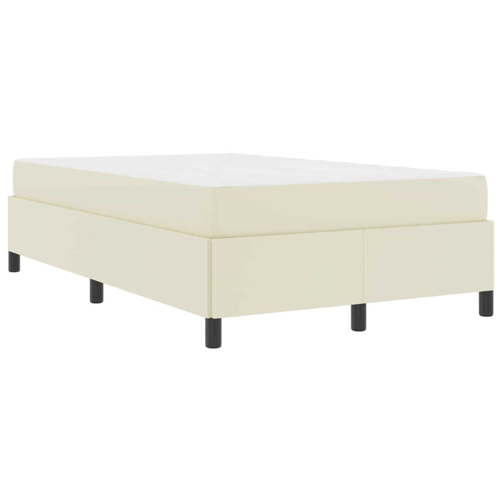 Sengestel med madras Creme 120 x 200 cm Stof