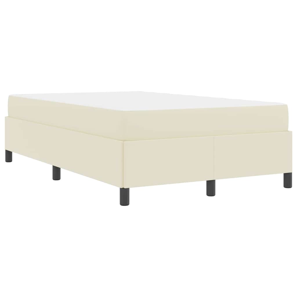 Sengestel med madras Creme 120 x 200 cm Stof