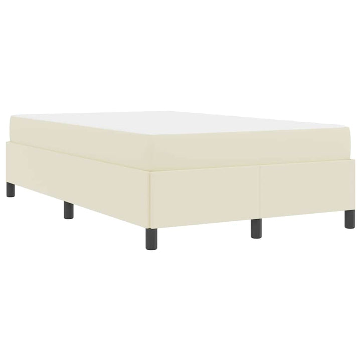 Sengestel med madras Creme 120 x 200 cm Stof