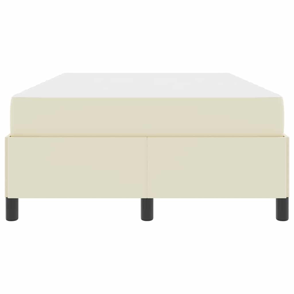 Sengestel med madras Creme 120 x 200 cm Stof