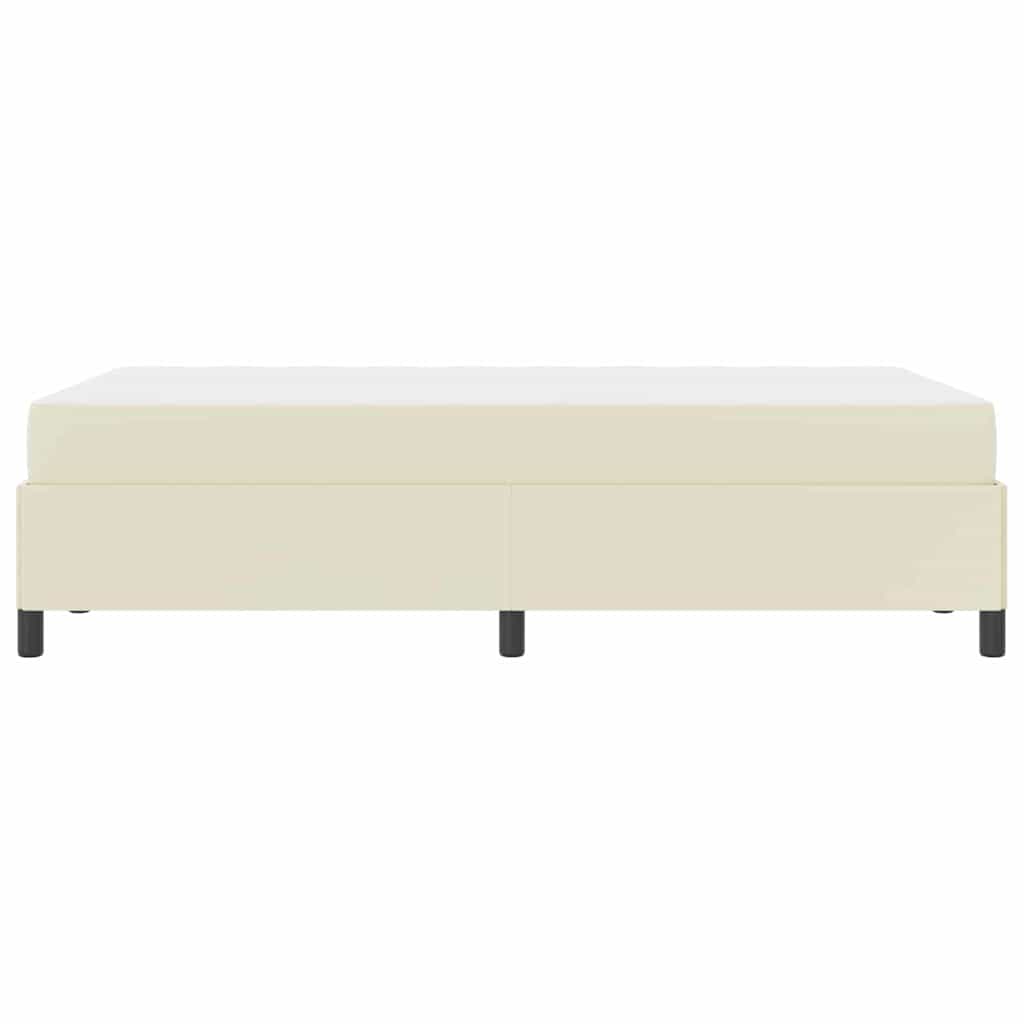 Sengestel med madras Creme 120 x 200 cm Stof