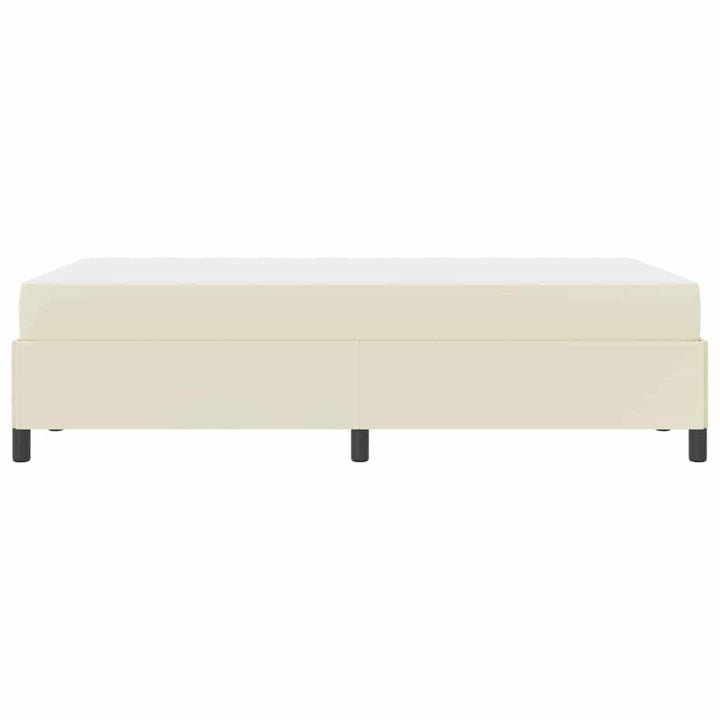 Sengestel med madras Creme 120 x 200 cm Stof