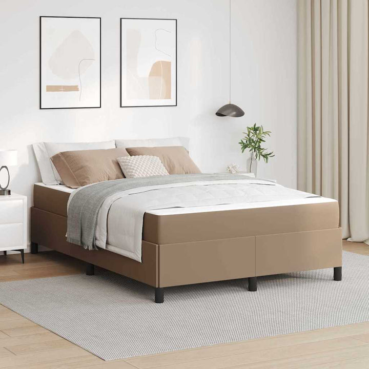 Sengestel med madras Cappuccino 140 x 200 cm Stof