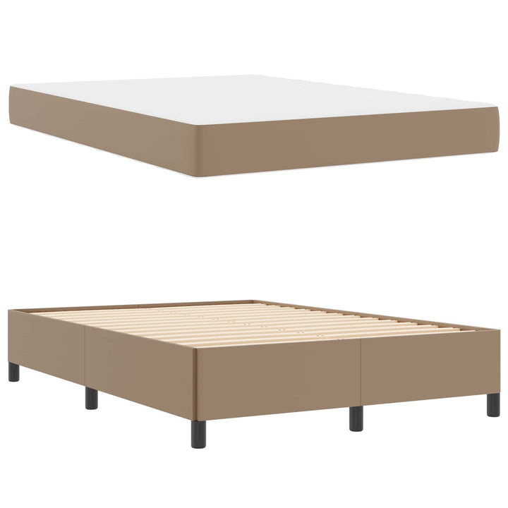 Sengestel med madras Cappuccino 140 x 200 cm Stof