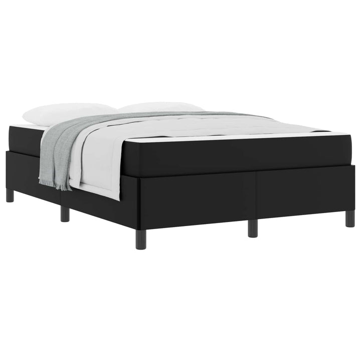 Sengestel med madras Sort 160 x 200 cm Stof