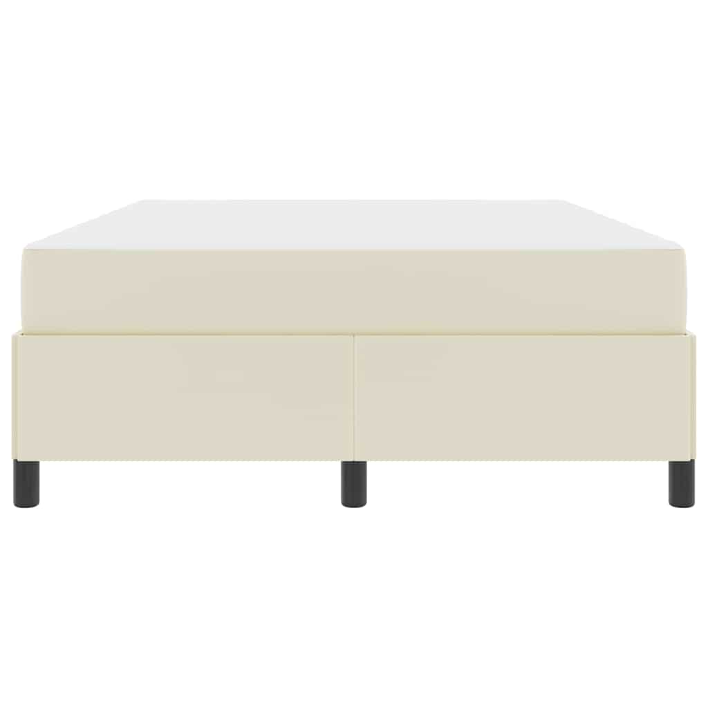 Sengestel med madras Creme 160 x 200 cm Stof