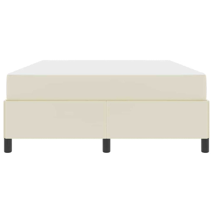 Sengestel med madras Creme 160 x 200 cm Stof