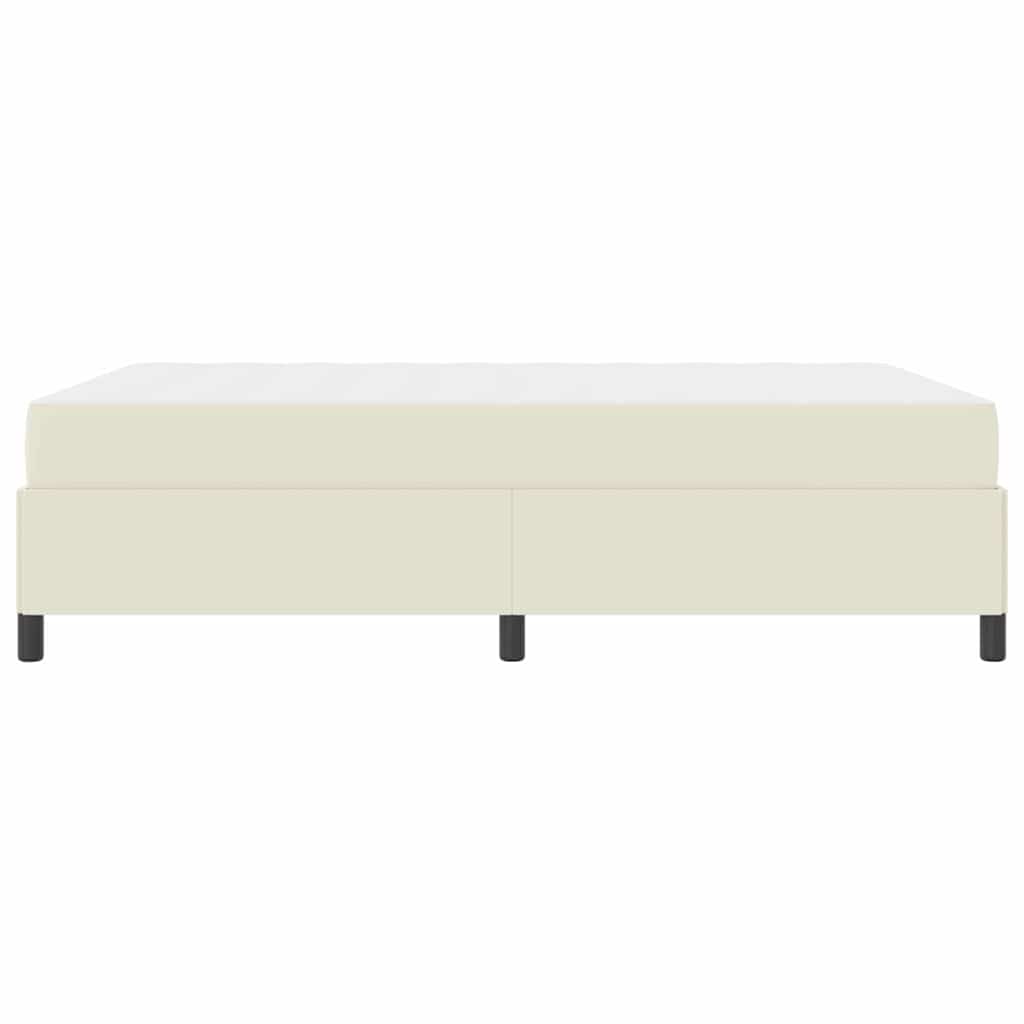 Sengestel med madras Creme 160 x 200 cm Stof