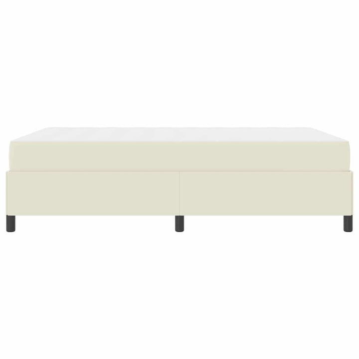 Sengestel med madras Creme 160 x 200 cm Stof