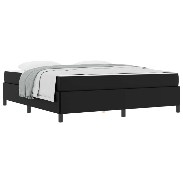 Sengestel med madras Sort 180 x 200 cm Stof