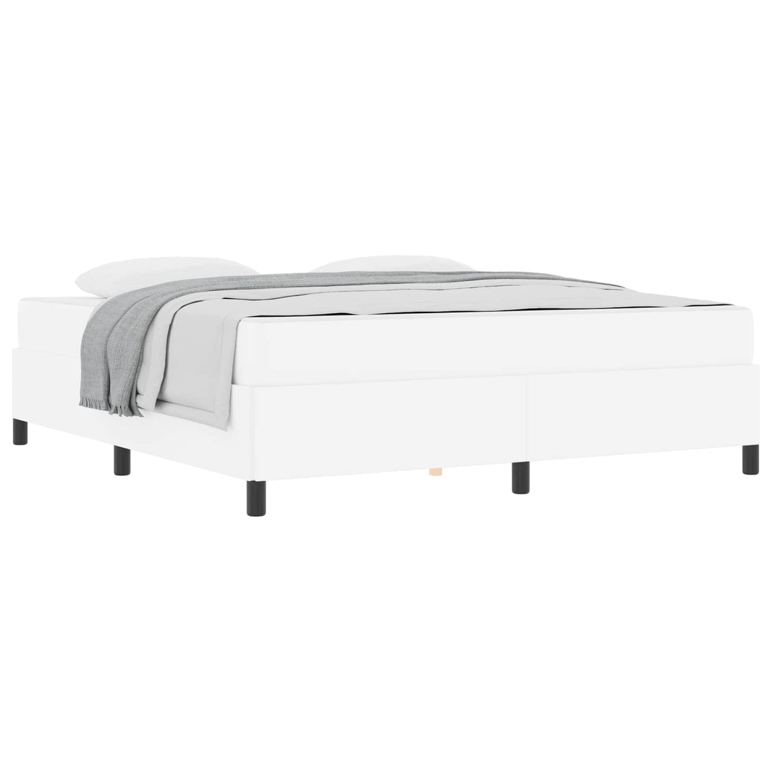 Sengestel med madras Hvid 180 x 200 cm Stof