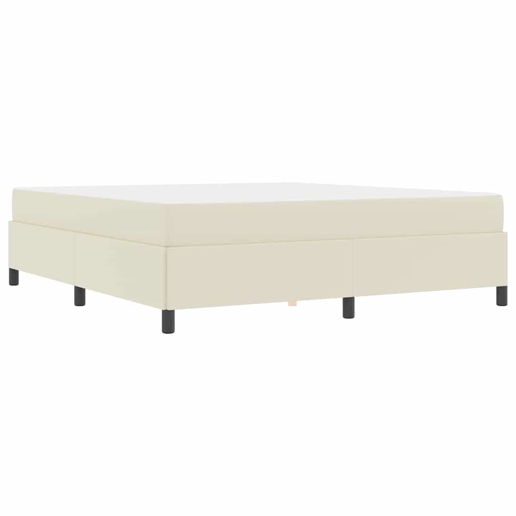 Sengestel med madras Creme 180 x 200 cm Stof