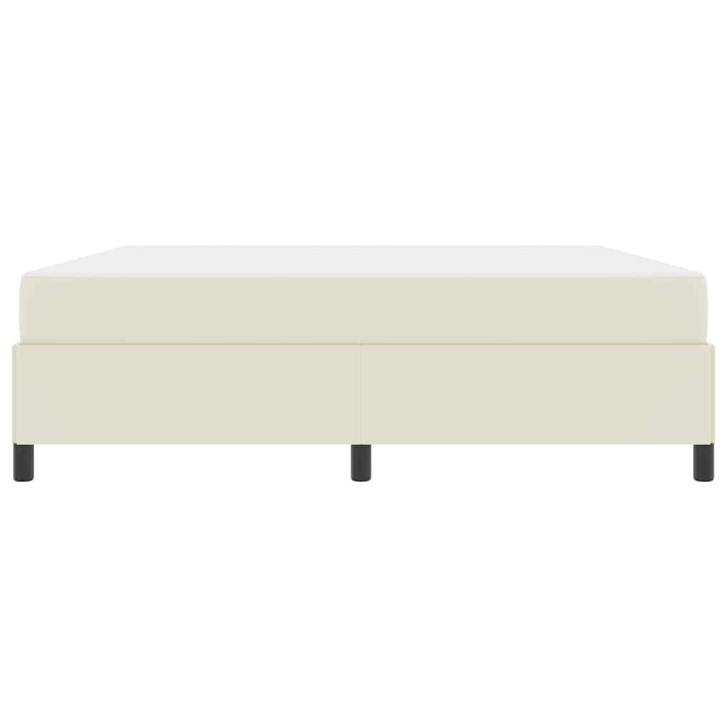Sengestel med madras Creme 180 x 200 cm Stof