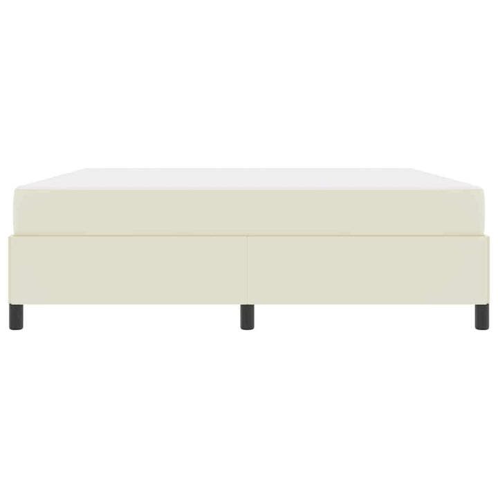 Sengestel med madras Creme 180 x 200 cm Stof
