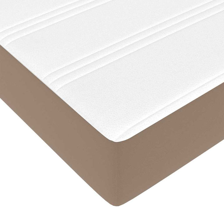 Sengestel med madras Cappuccino 180 x 200 cm Stof