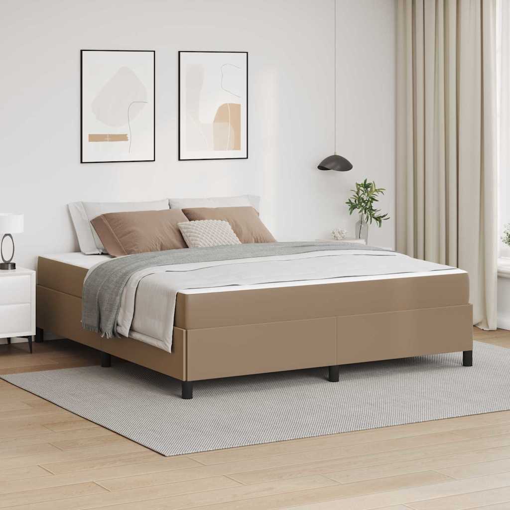 Sengestel med madras Cappuccino 180 x 200 cm Stof