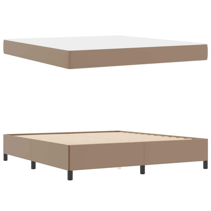 Sengestel med madras Cappuccino 180 x 200 cm Stof
