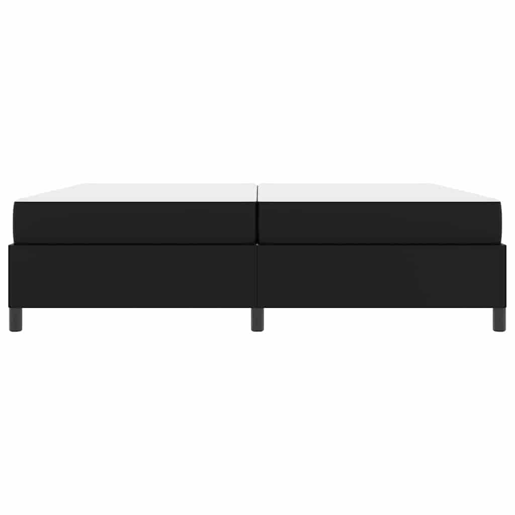 Sengestel med madras Sort 200 x 200 cm Stof