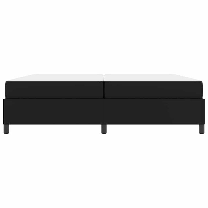 Sengestel med madras Sort 200 x 200 cm Stof