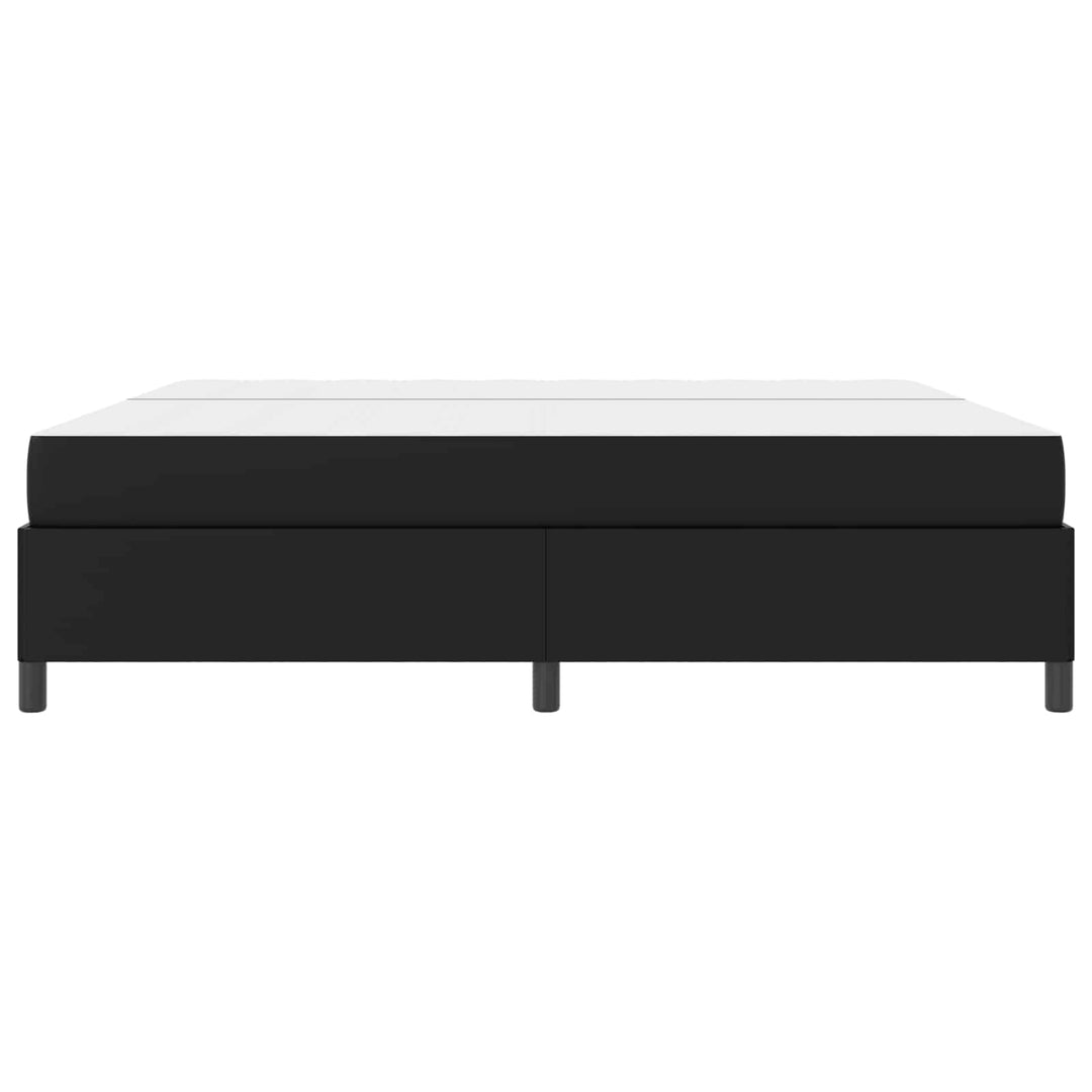 Sengestel med madras Sort 200 x 200 cm Stof