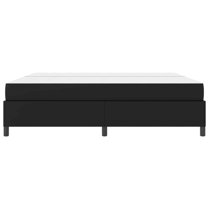 Sengestel med madras Sort 200 x 200 cm Stof