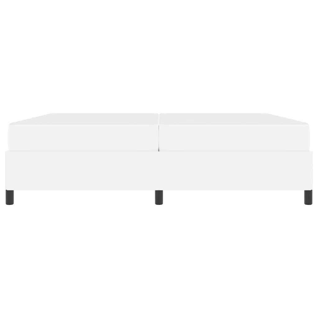 Sengestel med madras Hvid 200 x 200 cm Stof