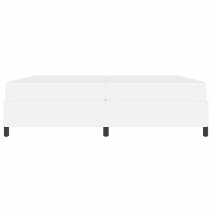 Sengestel med madras Hvid 200 x 200 cm Stof