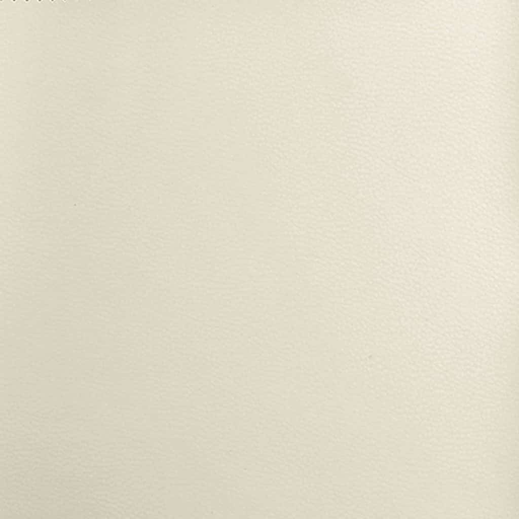 Sengestel med madras Creme 200 x 200 cm Stof