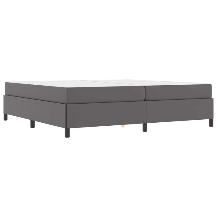 Sengestel med madras Grå 200 x 200 cm Stof