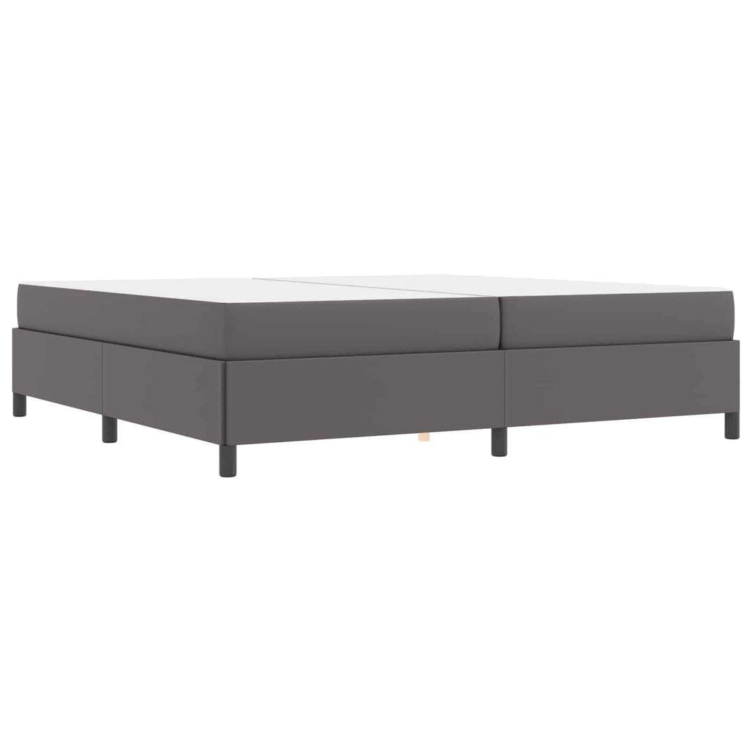 Sengestel med madras Grå 200 x 200 cm Stof