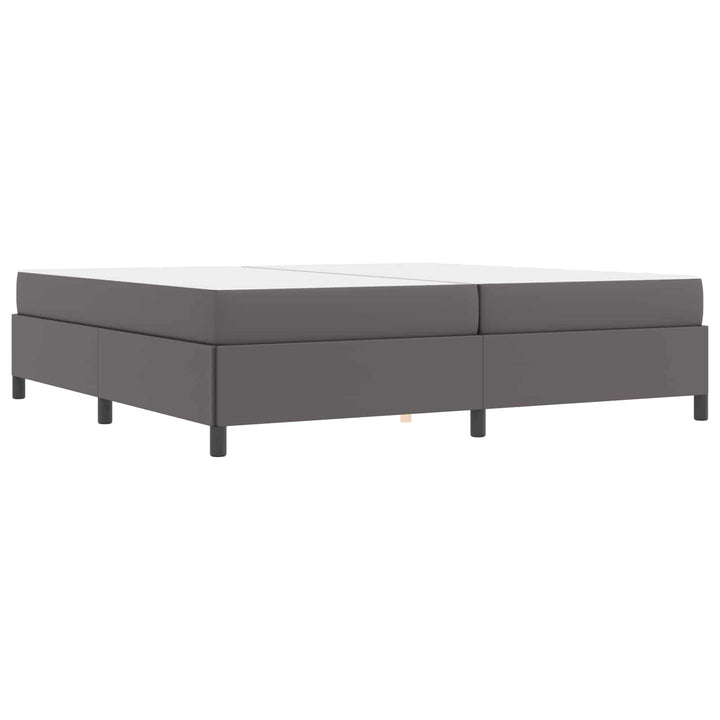 Sengestel med madras Grå 200 x 200 cm Stof