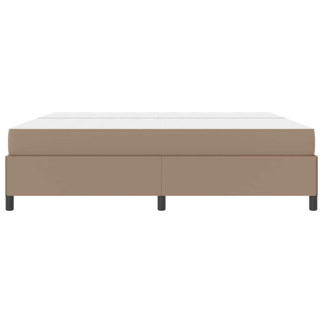 Sengestel med madras Cappuccino 200 x 200 cm Stof