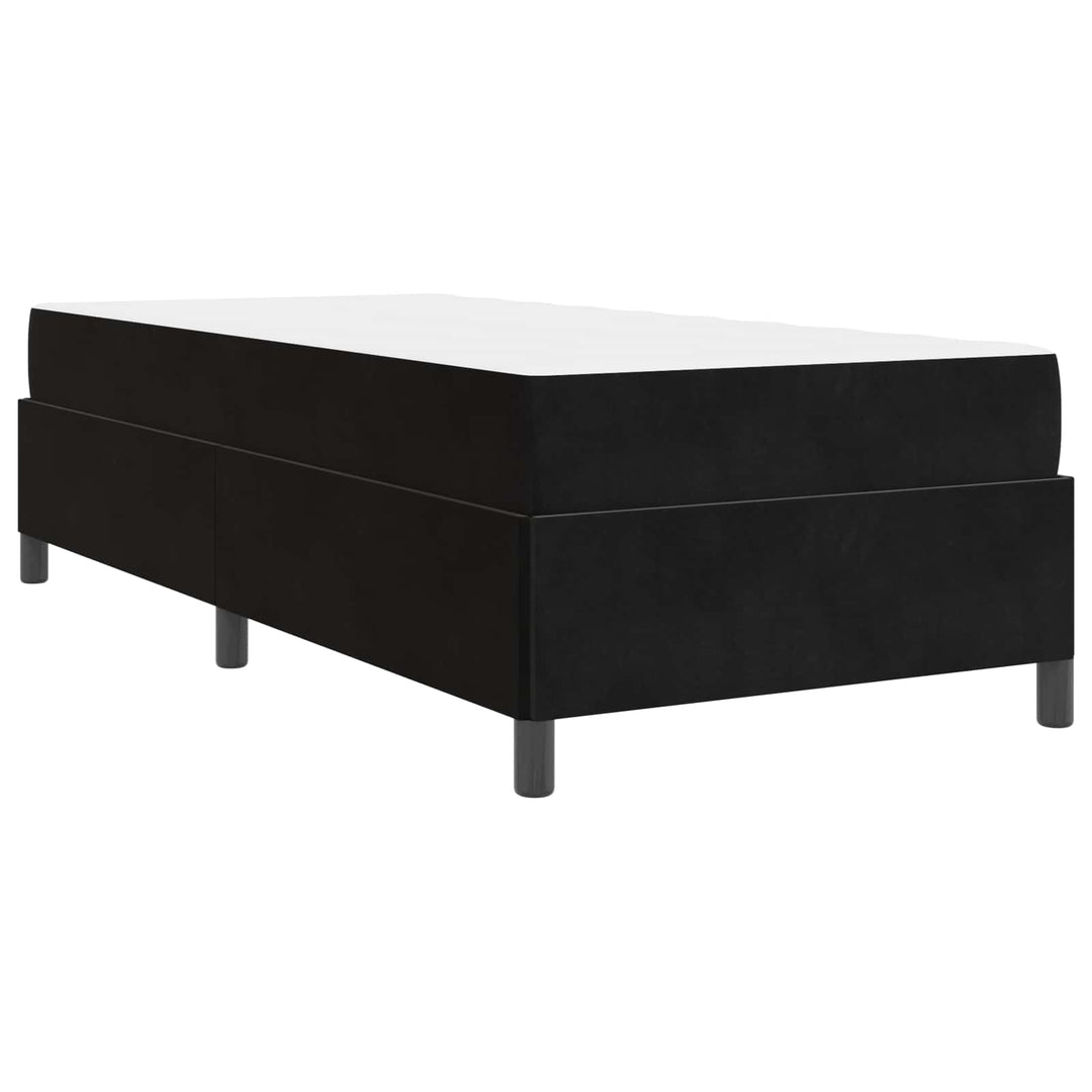 Sengestel med madras Sort 80 x 200 cm Stof
