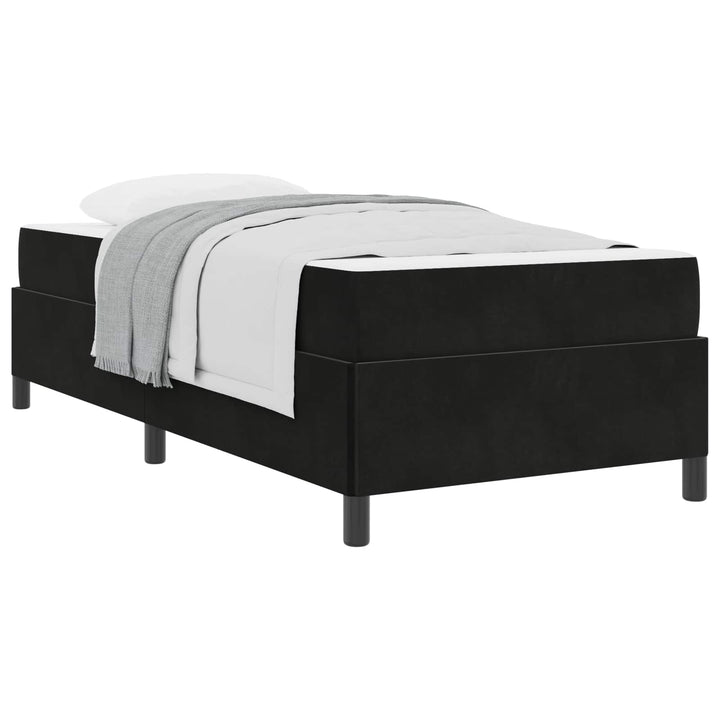 Sengestel med madras Sort 80 x 200 cm Stof