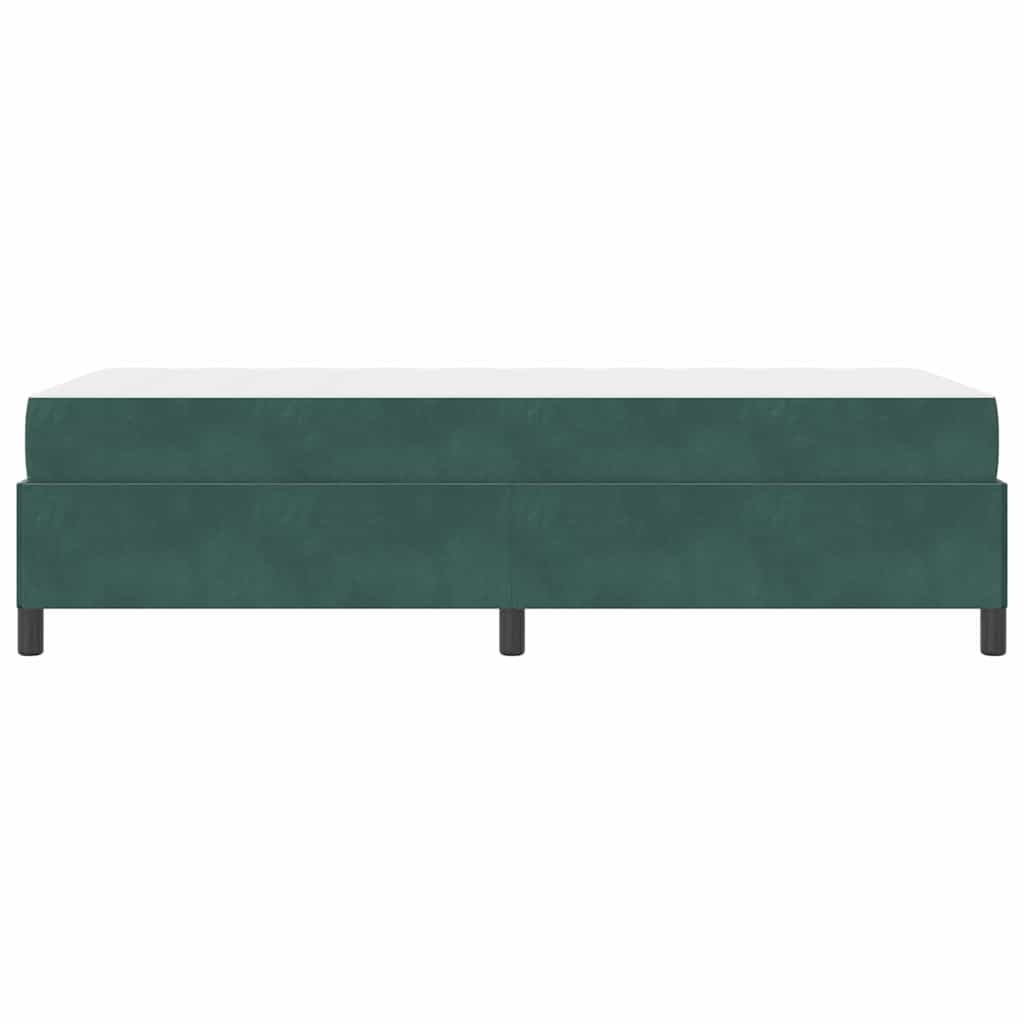 Sengestel med madras Mørkegrøn 80 x 200 cm Stof