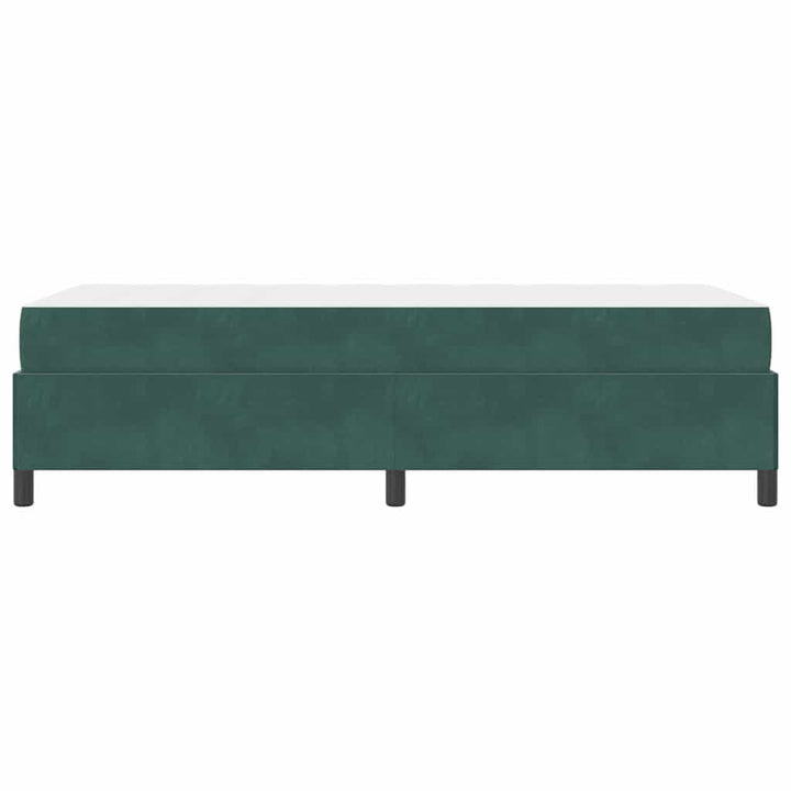 Sengestel med madras Mørkegrøn 80 x 200 cm Stof