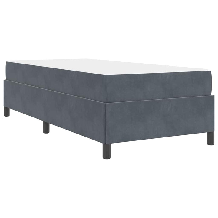 Sengestel med madras Mørkegrå 90 x 190 cm Stof