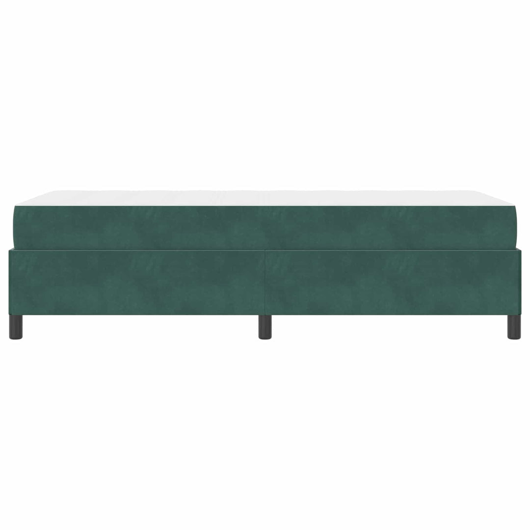 Sengestel med madras Mørkegrøn 90 x 190 cm Stof
